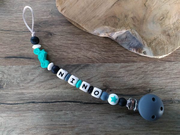 Attache Tétine En Silicone Modèle "Raphaël 2" - Attache Tétine/Attache Tétine Garçon - L'univers Des P'tits Bouts