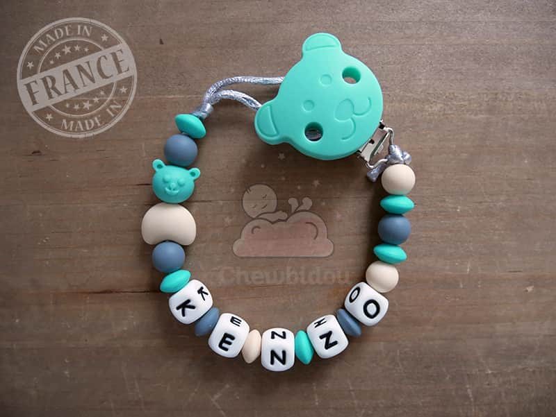 attache tetine silicone ourson kenzo