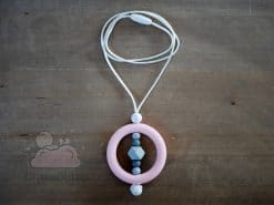 collier portage silicone rose gris